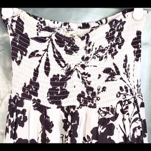 Strapless floral maxi